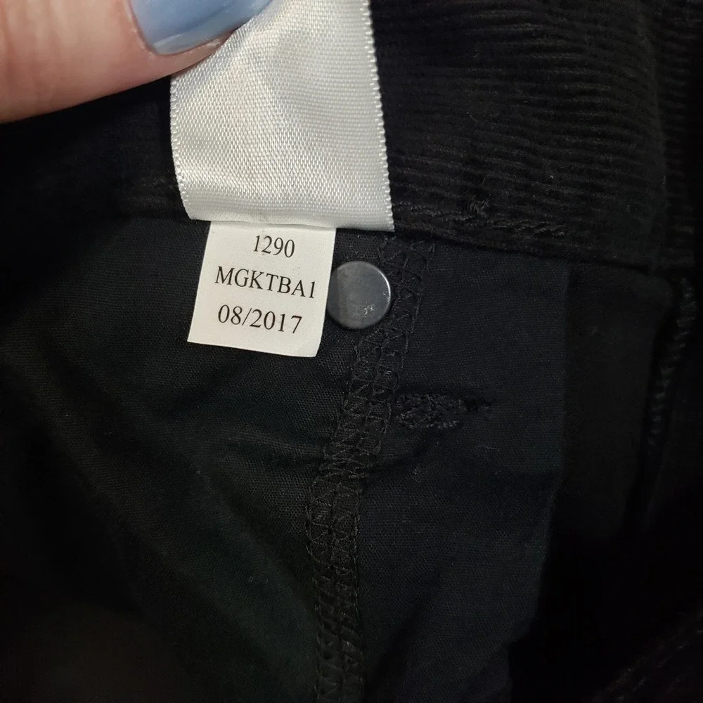 Aeropostale Corduroy Pants Mens 34/32 Black Skinny MGKTBA1